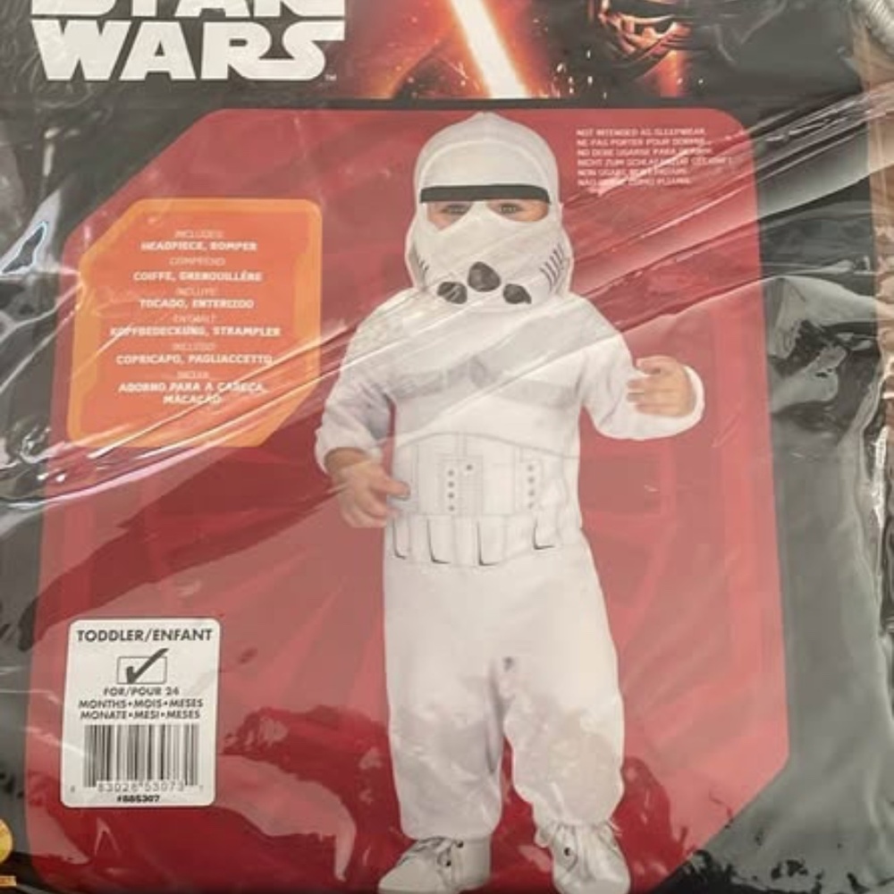 BRAND NEW baby toddler boy girl star wars stormtrooper halloween costume 24M
